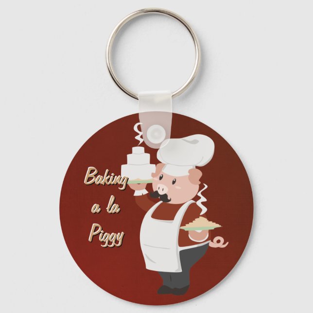 Chef Piggy Keychain (Front)