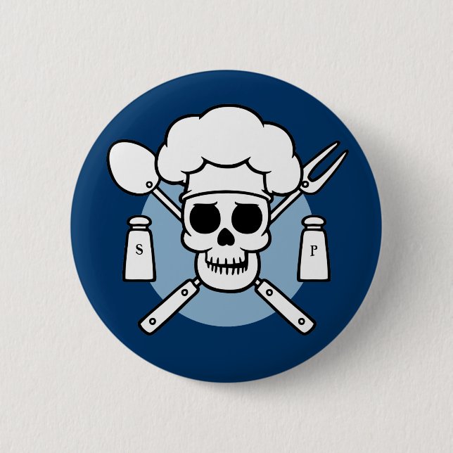 Chef Pirate 2 Inch Round Button (Front)