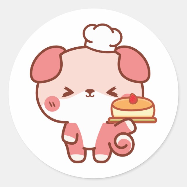 chef puffi classic round sticker (Front)