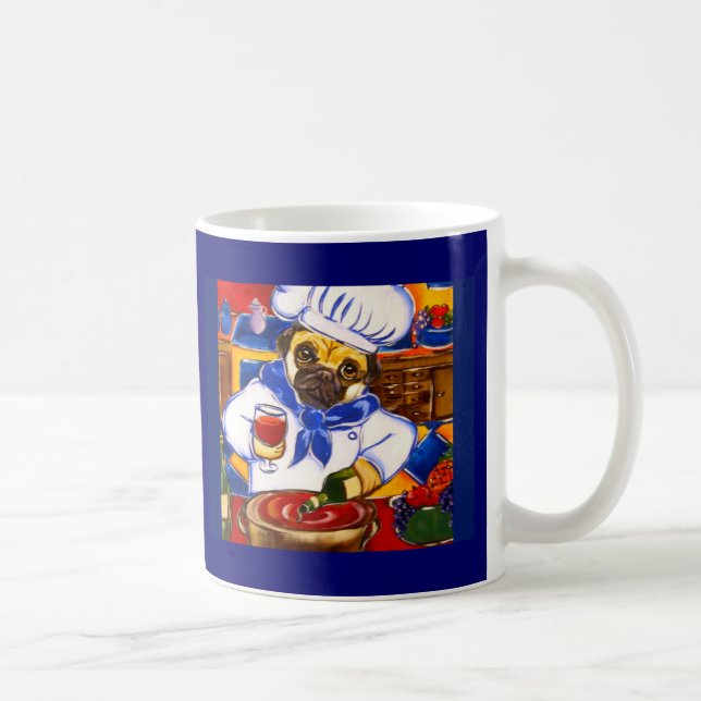 Chef Pug Coffee Mug (Right)