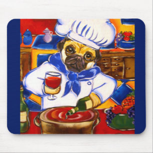 Chef Pug Mouse Pad