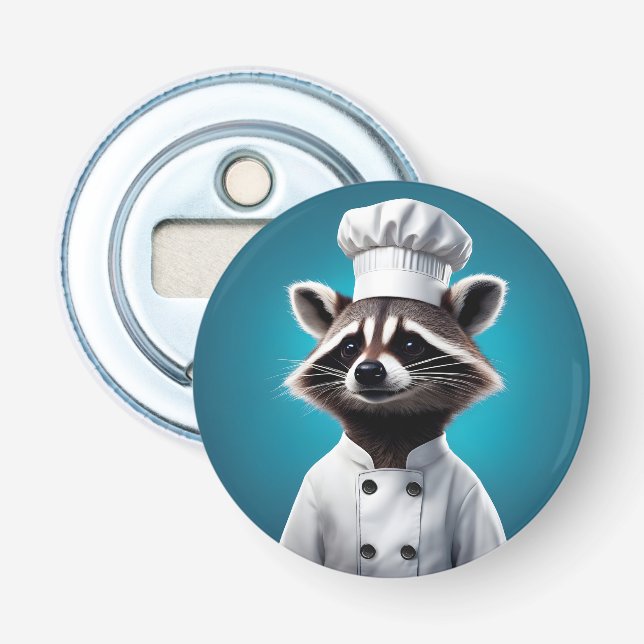 Chef Raccoon Bottle Opener (Front)