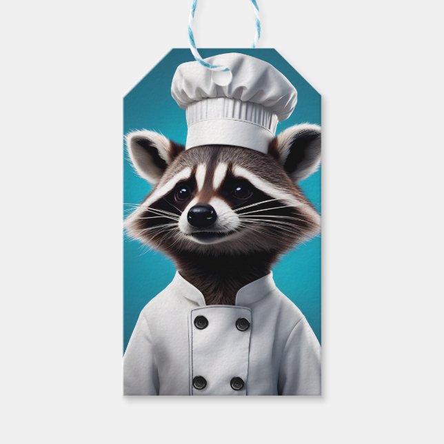 Chef Raccoon Gift Tags (Front)