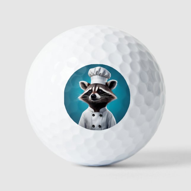 Chef Raccoon Golf Balls (Front)