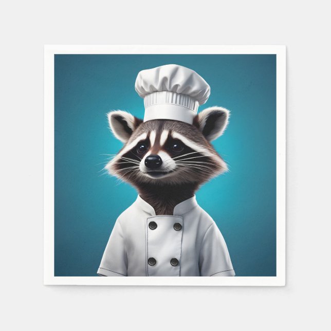 Chef Raccoon Napkin (Front)
