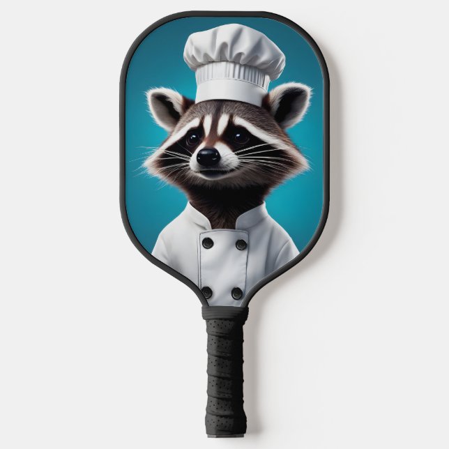 Chef Raccoon Pickleball Paddle (Front)
