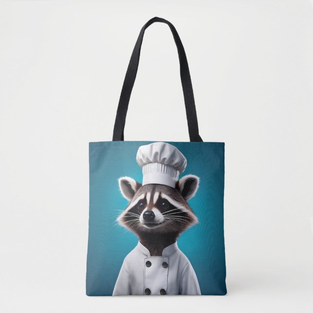 Chef Raccoon Tote Bag (Front)