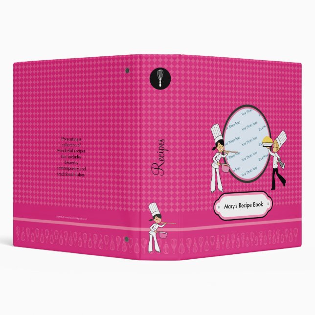 Chef Recipe Album Illustrated Binder (Background)