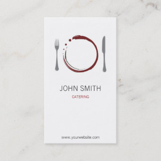 Chef Restaurant and Catering with Plate Business Card