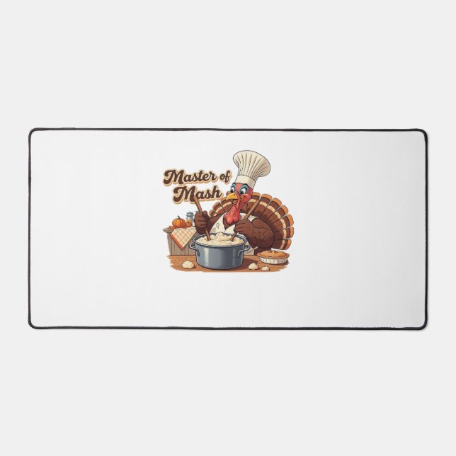 Chef rétro Turquie Thanksgiving T-Shirt surdimensi (Recto)