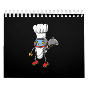 Chef Robot Humor Graphic Design - Funny Cooking Calendar