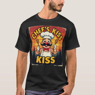 Chef’s Kiss Funny Retro Cartoon Chef T-Shirt