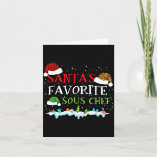 Chef Santa Favorite Fun s Sous Team Card