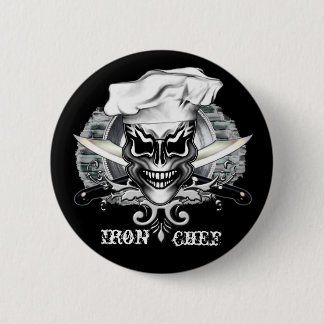 Chef Skull 1 2 Inch Round Button