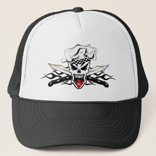 Chef Skull 2.1 Trucker Hat (Front)