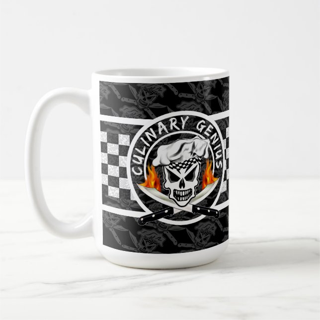 Chef Skull 2 Coffee Mug (Left)