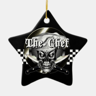 Chef Skull 3.1 Ceramic Ornament