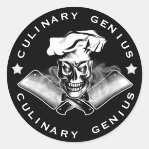 Chef Skull 3.1 Classic Round Sticker