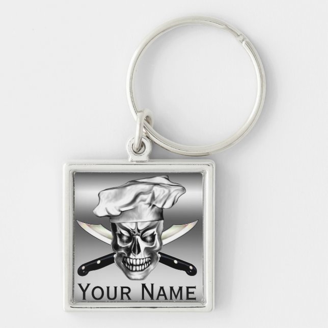 Chef Skull 3.1 Keychain (Front)