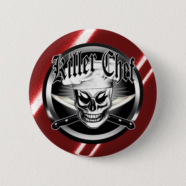 Chef Skull 4: Killer Chef 2 Inch Round Button (Front)