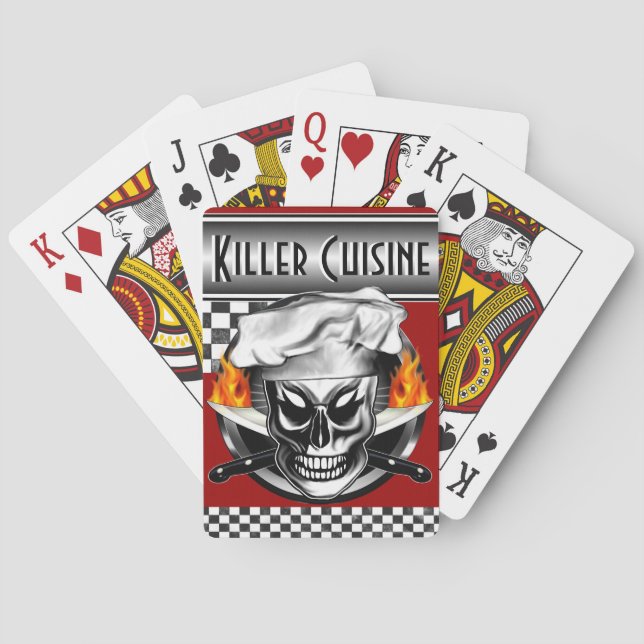 Chef Skull 4 Playing Cards (Back)