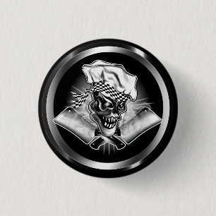 Chef Skull 5 1 Inch Round Button