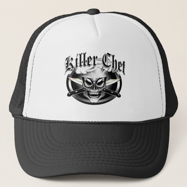 Chef Skull 9 Trucker Hat (Front)