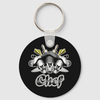 Chef Skull and Tools of the Trade Keychain