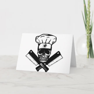 Chef Skull (B&W) Card