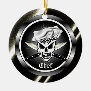 Chef Skull Ornament