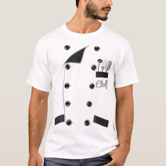 Chef T Uniform Jacket Faux Funny Cook  for Cooking T-Shirt