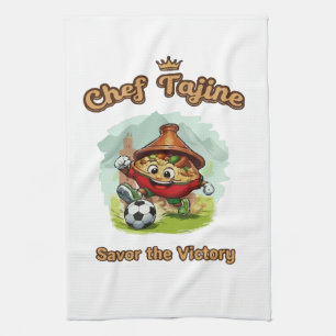 Chef Tajine Soccer Mascot – Funny Moroccan Food Kitchen Towel