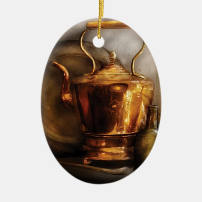 Chef - Tea - Cherished Memories Ceramic Ornament (Front)