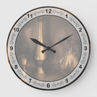 Chef - Tea - Tea pots Large Clock