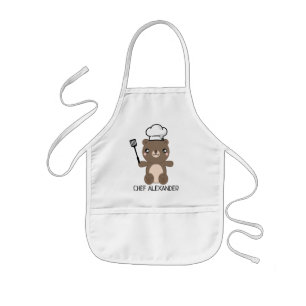 Chef Teddy Bear Personalize Kids' Apron