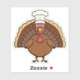 Chef Turkey Cartoon Thanksgiving