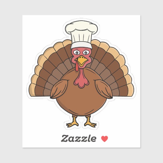 Chef Turkey Cartoon Thanksgiving (Sheet)