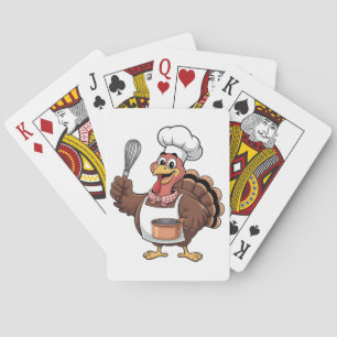 Chef Turkey Thanksgiving Cook Gobbler Playing Cards