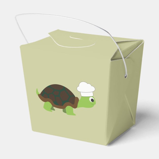 Chef Turtle Favor Box (Back Side)