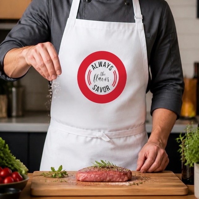 Chef Typography | Always Savour the Flavour Standard Apron (Creator Uploaded)