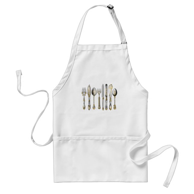 Chef utensils place setting standard apron (Front)