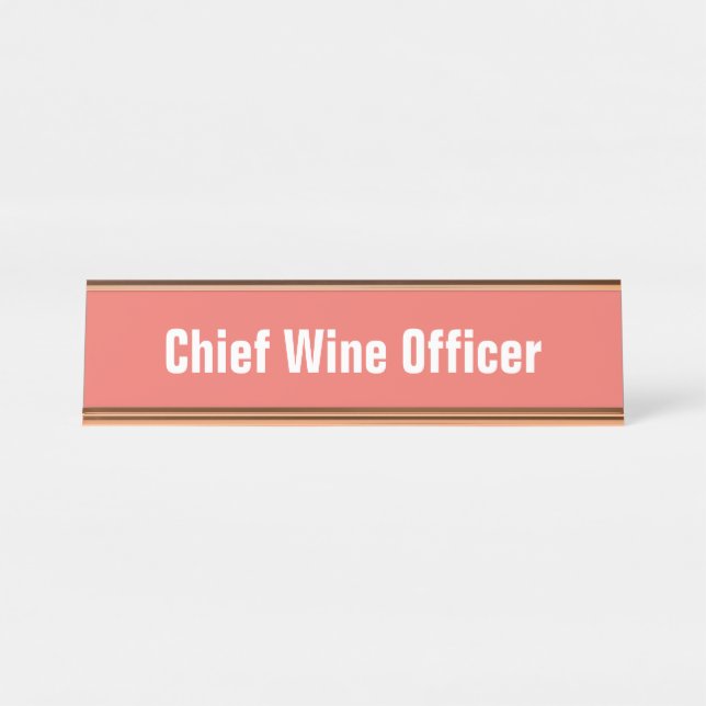 Chef Vin Nom Plaque (Devant)