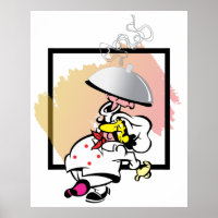 Chef Wall art for Kitchen Cook Food Restaurant