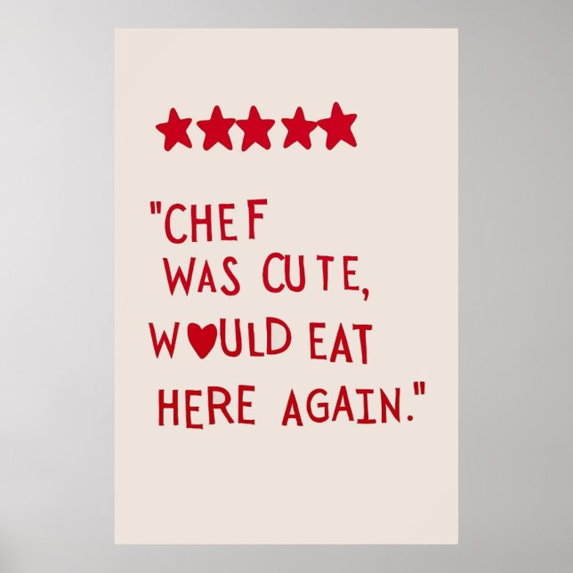 Chef was cute poster (Front)