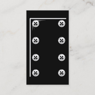 Chef white buttons business card