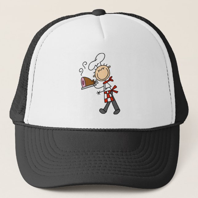 Chef With Baked Ham Trucker Hat (Front)