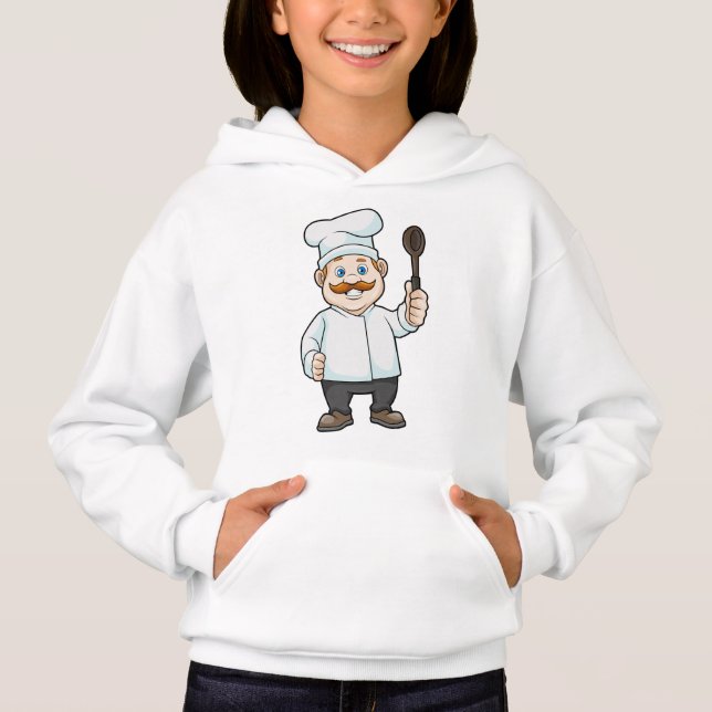 Chef with Chef's hat & Soup spoon (Front)