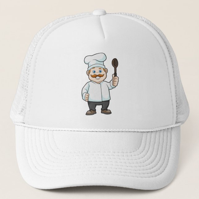 Chef with Chef's hat & Soup spoon (Front)