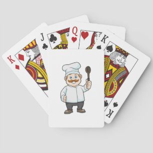 Chef with Chef's hat & Soup spoon Playing Cards