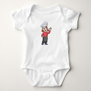 Chef with Cooking apron Baby Bodysuit